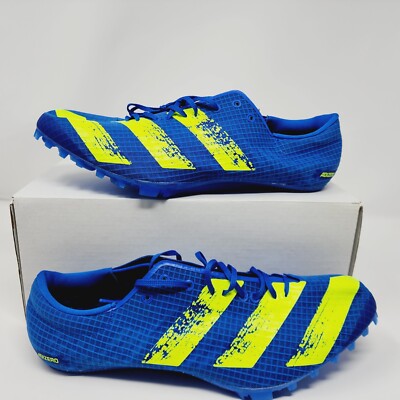 Size 11 - adidas Adizero Finesse Spikes Football Blue Solar Yellow