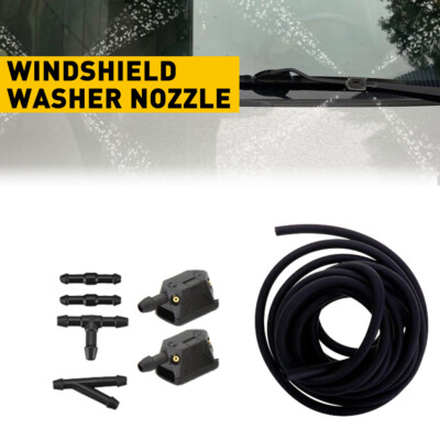Pair Washer Windshield Spray Wiper Nozzle Fluid Water Nozzle Washer Jet Spray