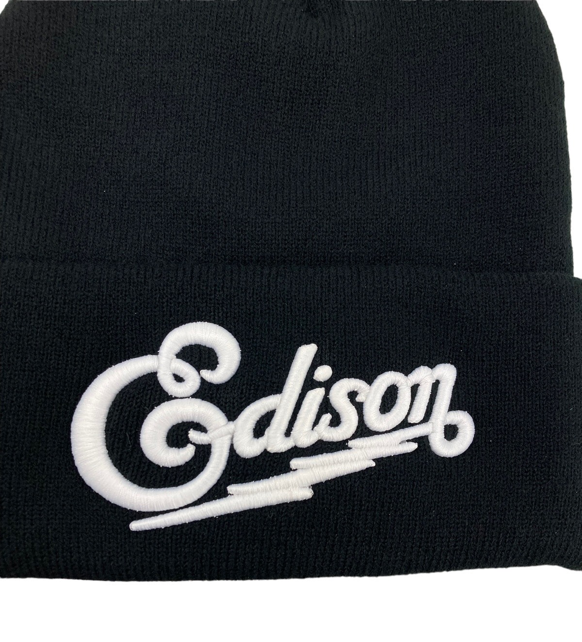 Black Custom Edison Winter Cuff Knit Beanie hat eBay