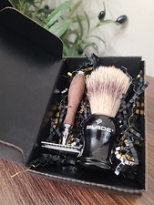 Blade For Men, Premium Shave BrushNatural Bamboo Double Edge Shaving Razor Wood