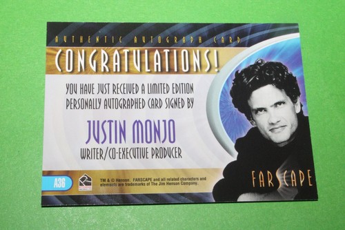 2004 Farscape Through the Wormhole Justin Monjo WRITER AUTOGRAPH INSERT CARD A36 - Picture 4 of 6