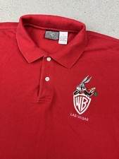 VTG Warner Brothers Bugs Bunny Shirt Mens Large Polo Looney Tunes WB Las Vegas