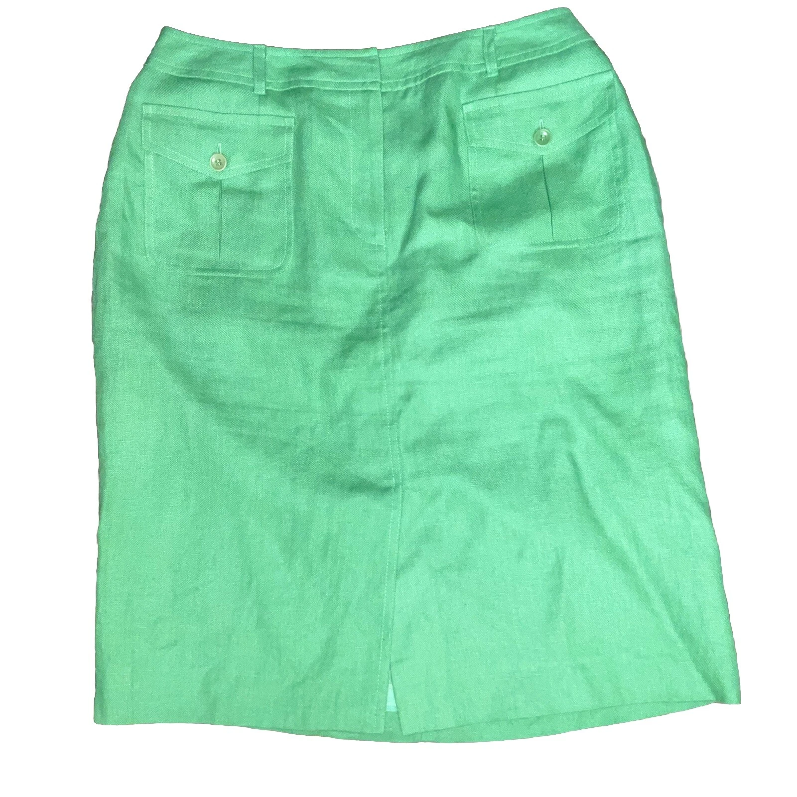 Women’s Talbots Size 8 Lime Green Irish Linen Straight Pencil Skirt Business
Opens in a new window o