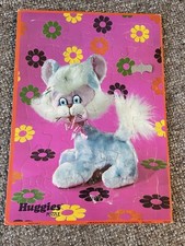 Vintage 1973 HUGGIES Puzzles Frame Tray Of Crazy Looking Cat. Made In The USA