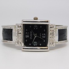 STUDIO Time STD3356T Cuff Bracelet Quartz Women's Watch Sz. 5 3/4" New Battery