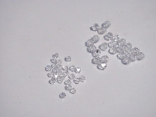 NEW LOT OF 49 CLEAR CUT GLASS CRYSTAL BICONE MIX 4MM - 5MM