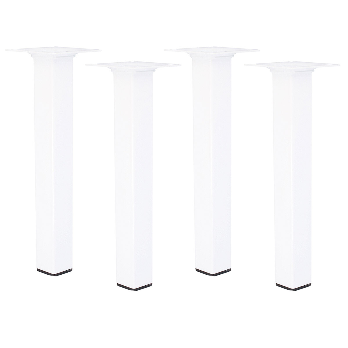 Set di 4 Piedini Angolari Bianchi per Mobili