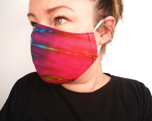 Tie Dye Face Mask Reusable Washable Adult Face Covering Three Layers - Picture 15 of 90