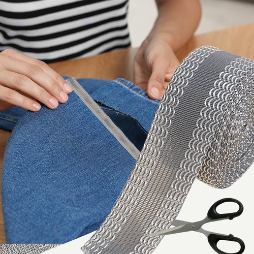 5m Iron On Hemming Tape Adhesive Fabric Fusing for Pants Trousers Jeans Clothing - Picture 7 of 12