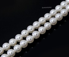Natural Silver White Round 8.00 MM South Sea Sumbawa Queen of Pearl Strand 15"