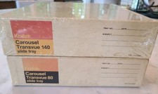 Vtg Kodak Carousel Transvue, 80 Slide Tray 140 Tray, Factory Sealed Boxes