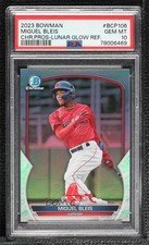2023 Bowman Chrome Prospects Lunar Glow Refractor Miguel Bleis PSA 10 0i1b