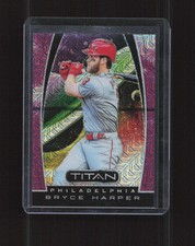 2019 Panini Chronicles 9 Bryce Harper Titan Purple Mojo #/75
