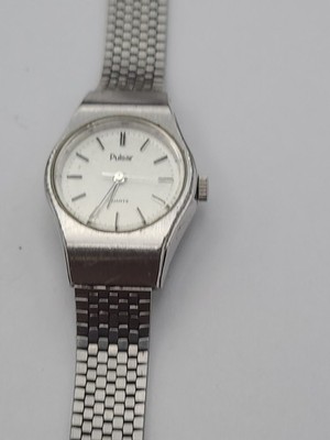 Vintage Pulsar Womens Watch 1N00-6J90 Stainless Steel Needs Battery Size 6” Pulsar Stainless Steel 90 main image 3