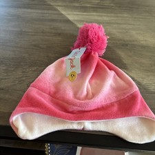 NWT Girls Fleece Tie Dye Earflap Hat - Cat  Jack  Pink One Size Fits Most