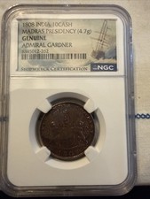 1808 India 10 Cash – Madras Presidency “Admiral Gardner Shipwreck” Coin - NGC