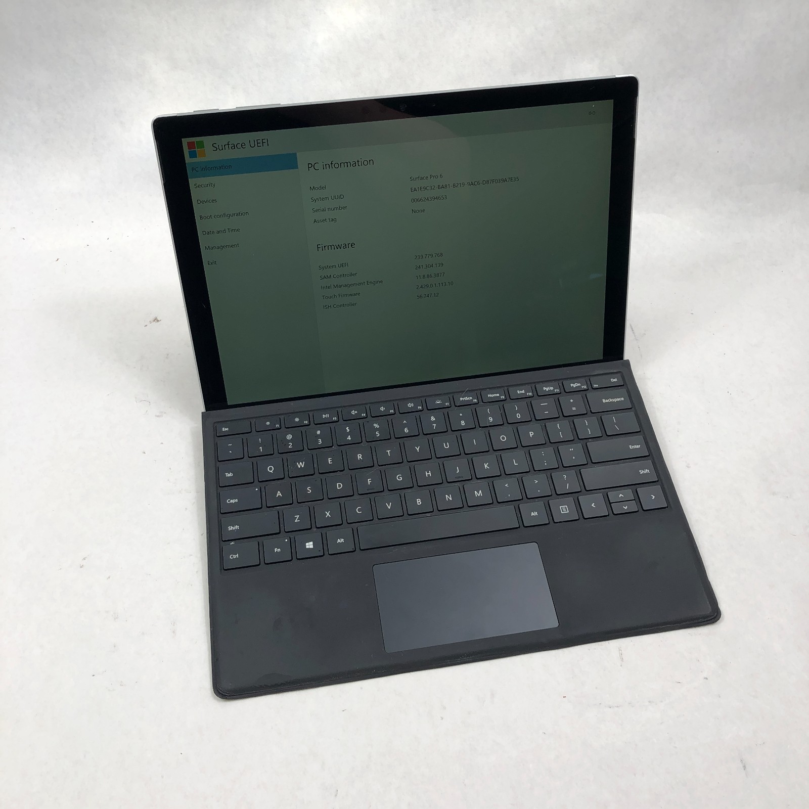 Microsoft Surface Pro 6 1796 Core i5-8250U 1.60GHz 8GB 256GB No OS READ