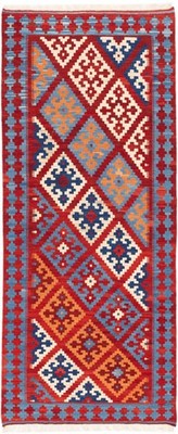 Kelim Kashkouli Teppich 86x208 cm handgewebt Wolle Persien Unikat Neu