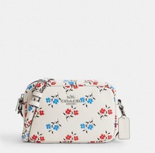 NWT Coach Mini Jamie Camera Bag With Floral Print In Chalk Multi