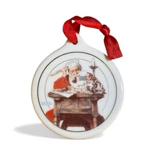 1996 Norman Rockwell “Santa Reading Letters” – Ornaments– Vintage- JCP Exclusive