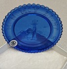 Pairpoint Glass Co. Cup Plate "Cape Cod" Cobalt Blue in box Vtg Sagamore,Mass. — photo 5