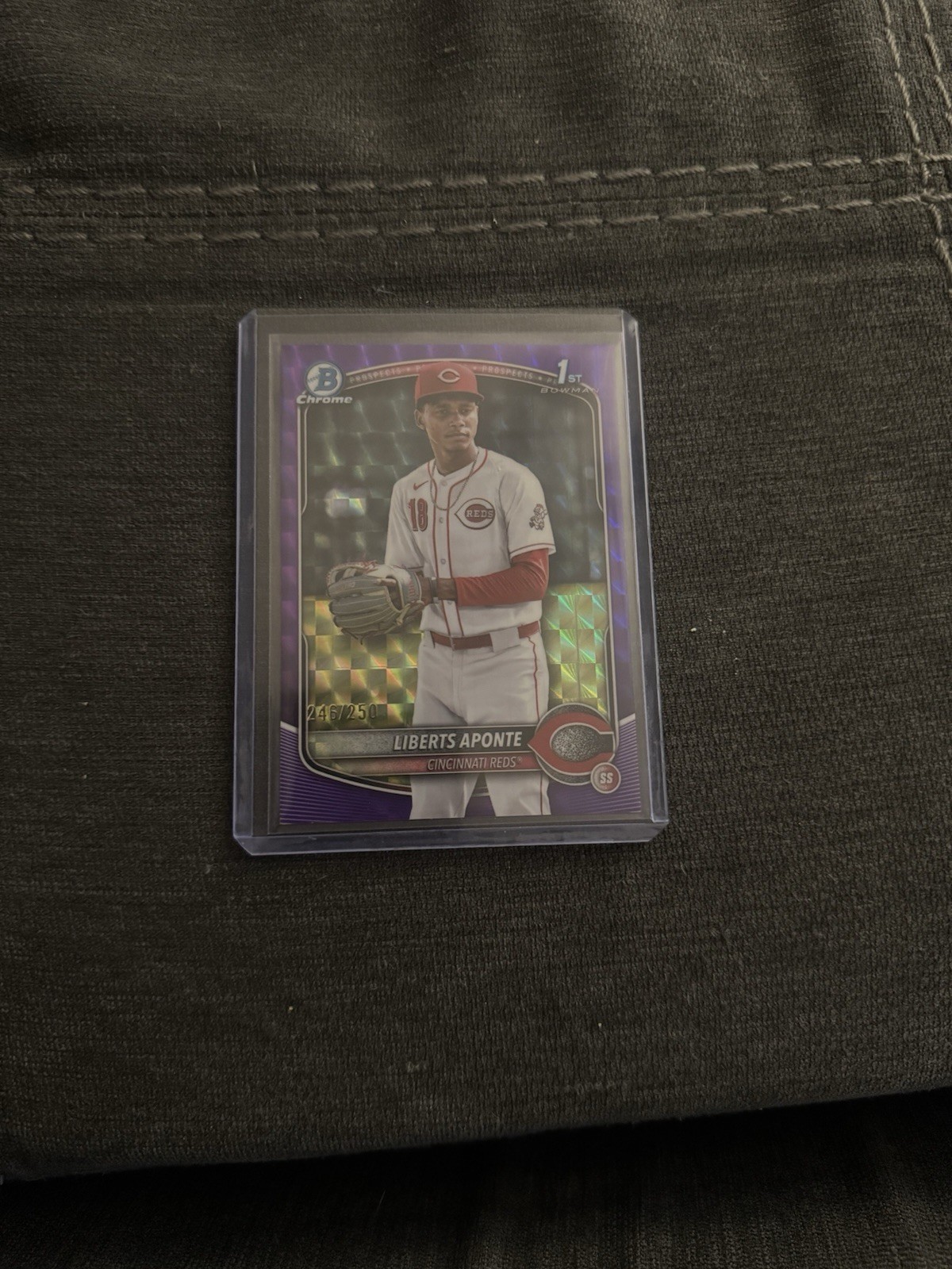 2025 Bowman Chrome Liberts Aponte 1st Bowman Purple Shimmer 245/250 #BCP-174