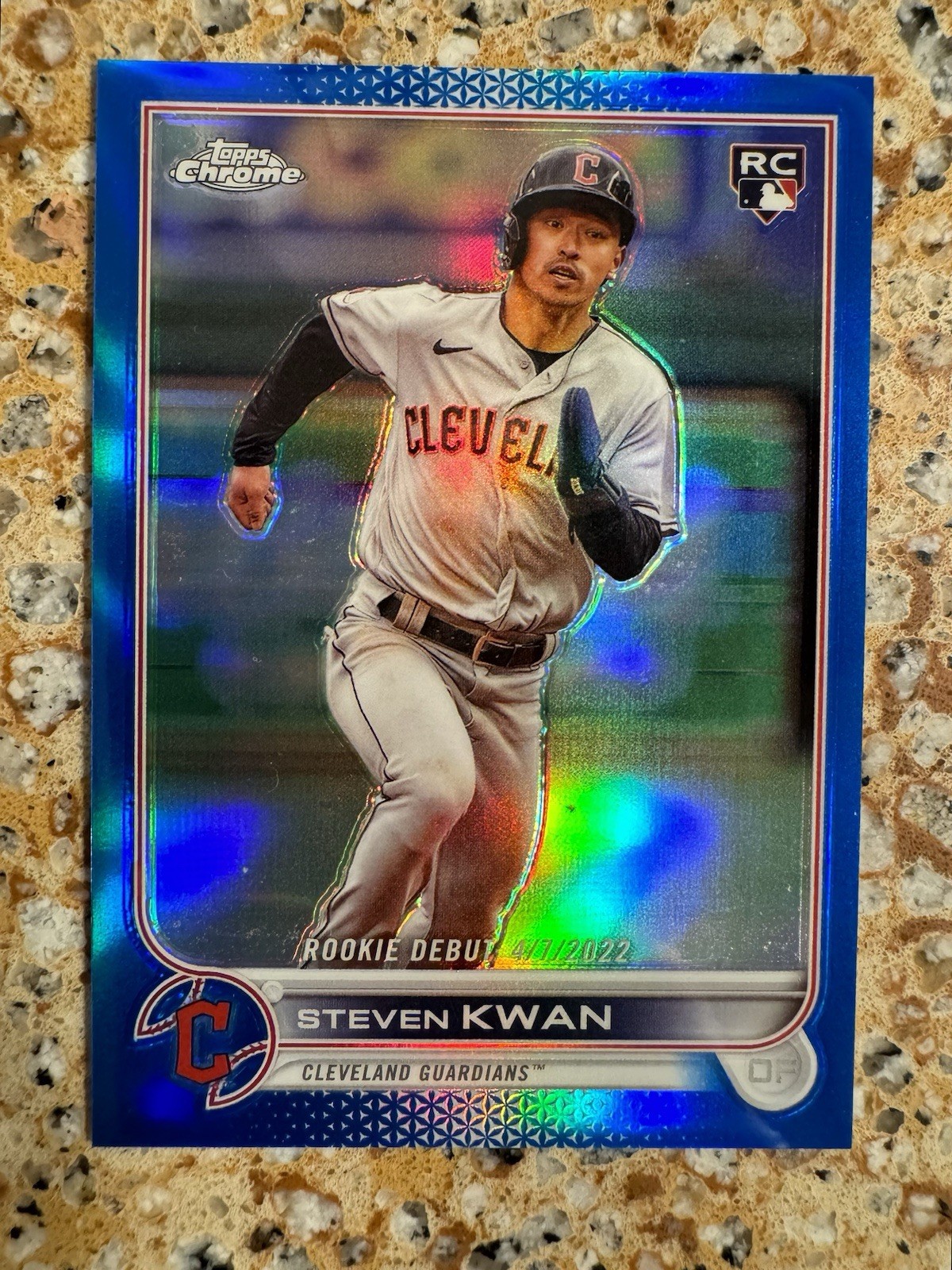 STEVEN KWAN 2022 TOPPS CHROME UPDATE DEBUT BLUE REFRACTOR RC 113/199 #USC178