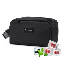 Freezable Lunch Bag,Freezable Snack Bag,Mini Cooler Bag for Small, black-1