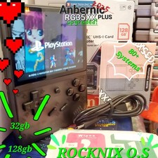 ANBERNIC RG35XX Plus Retro Game Console  UPGRADED ROCKNIX OS 32GB 128G  CASE 