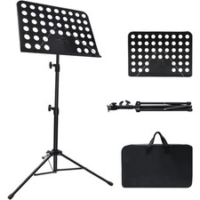 Adjustable Sheet Music Stand with Carrying Bag - Portable Folding Book Holder