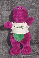 Vintage Barney The Dinosaur 12" Plush 1992 Lyons Group Purple Stuffed Toy