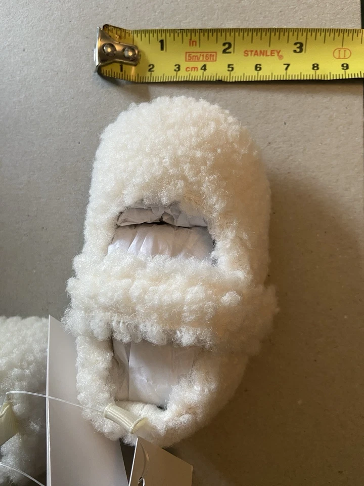 BABY GAP Sherpa Suave Imitación Piel 0-3 Meses Niñas Mary Jane Zapatos Off White NUEVOS NUEVOS CON ETIQUETAS Foto 4 de 4