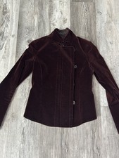 Theory Blazer Size 2 Burgundy Velvet Pre-owned