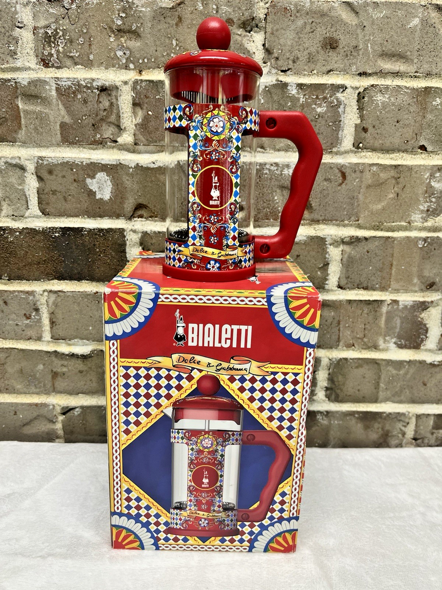 Bialetti Dolce & Gabbana French Press Carretto 3 Cup Red Coffee