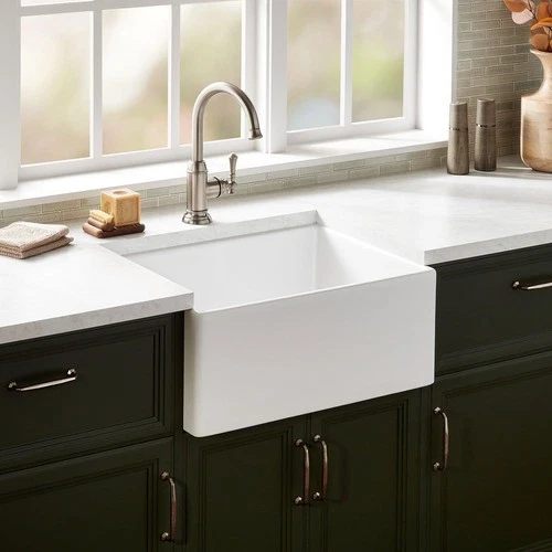 Signature Hardware SHF2418WH Rowena 24" Farmhouse Single Basin Fireclay Kitchen - Picture 1 of 2