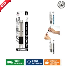 F-402 Stainless Steel Ballpoint Pens 2-Pack - Modern & Refillable Writing Tools