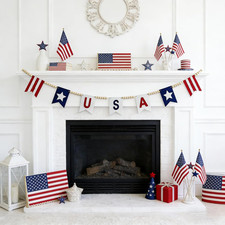 4Th of July Decorations 9.84FT 4Th of July Garland Red White and Blue Garland wi