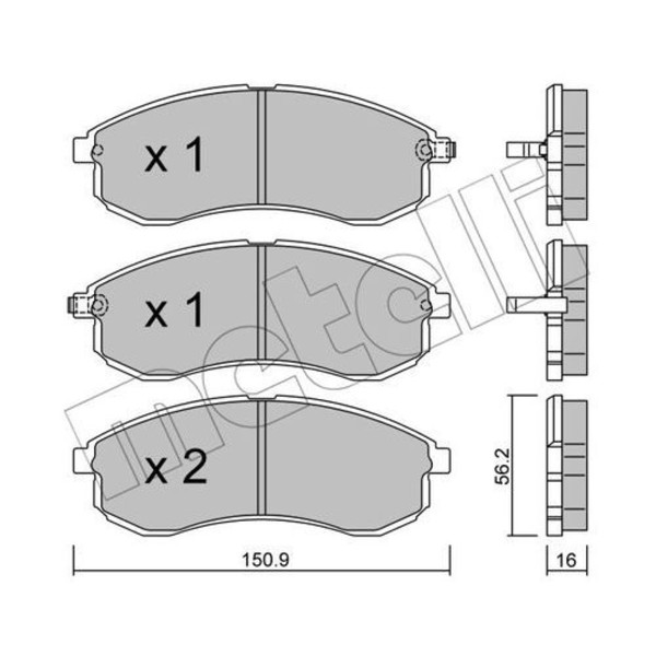 Metelli BremsbeläGe Bremsbelegsatz Vorne FüR Mitsubishi L 200-image