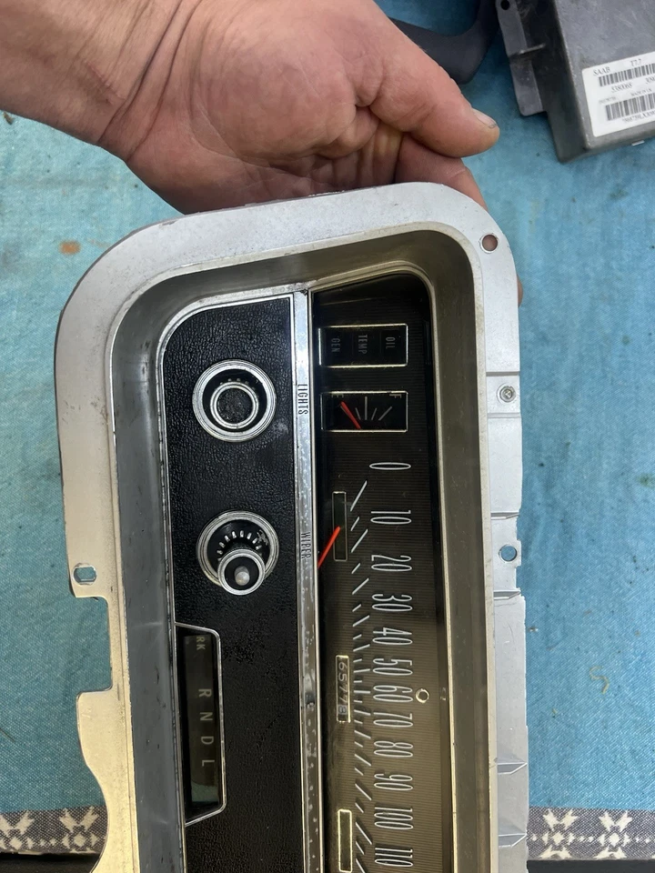 1964-1965 buick special instrument cluster 46K with surround bezel OEM - Image 3 of 4