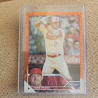 Topps 2023 Series 1 Mike Trout Angels #27 Orange Foil Serial /299 Baseball Card