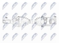 Original Nty Antriebswelle NPW-FR-090 FüR Ford