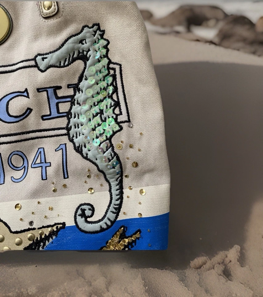 Bolso de Mano Coach/Pierre Le-Tan Edición Limitada Caballito de Mar Foto 2 de 4