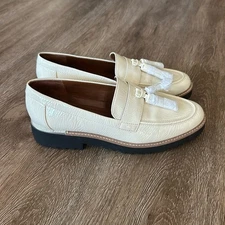Franco Sarto Carolyn Tassel Loafer Putty Size 8 