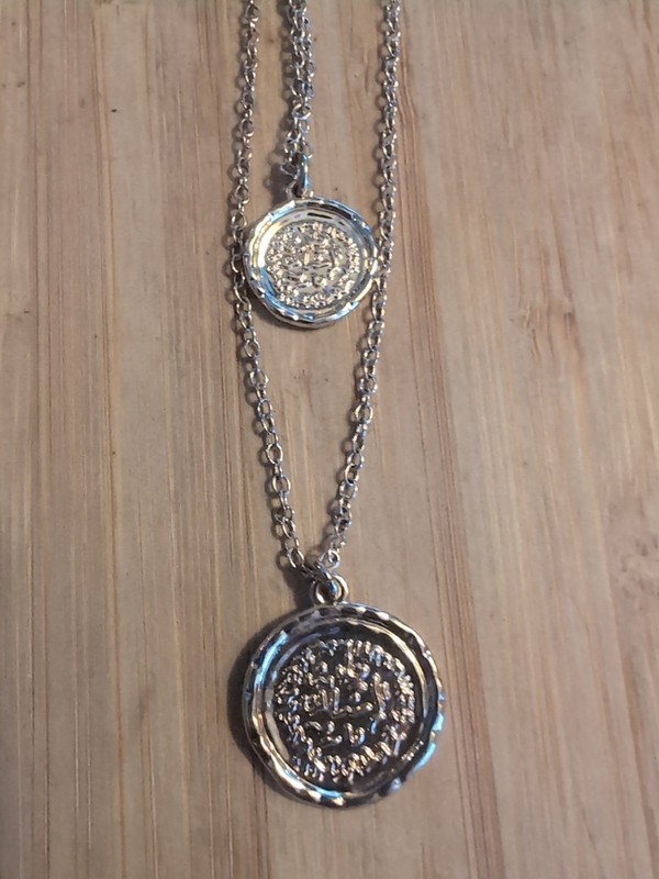 Vintage Layered Gold Tone Faux Coin Necklace