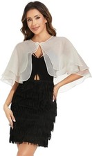 Women's Sheer Tencel Shawls and Wraps for Evening Dresses Soft Wedding Cape L...