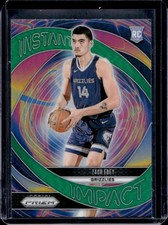 2024-25 Panini Prizm Zach Edey Instant Impact RC Green Rookie #25 Grizzlies