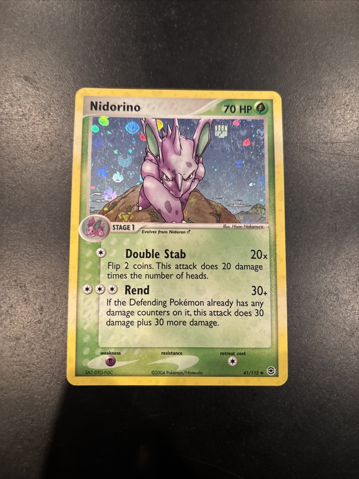 Nidorino 41/112 Uncommon FireRed & LeafGreen Pokemon Reverse Holo Near Mint