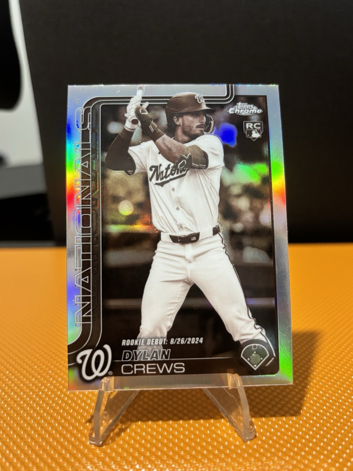 2025 Topps Chrome Update Dylan Crews RC Debut Sepia Refractor #USC190 Nationals