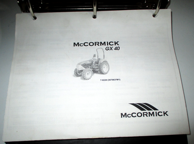 #ad McCormick GX 40 GX40 Tractor Parts Catalog Manual Book 7 8220 ORIGINAL $129.99