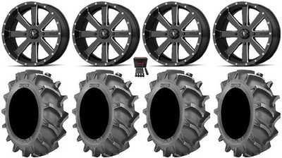 MSA Milled Flash 18'' Wheels 33x8 (6ply) BKT 171 Tires Can-Am Maverick X3